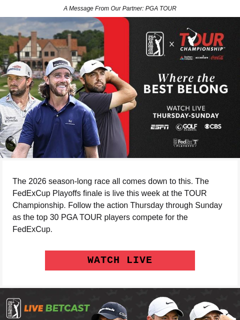 golfdigest newsletter: 30 PGA TOUR PLAYERS. ONE CHAMPION.