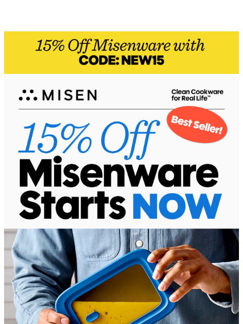 misen newsletter: NEW: 15% Off Microwave-Safe Food Storage