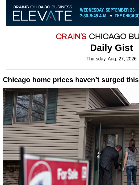 crainalerts newsletter: Chicago home prices haven’t surged this much since...