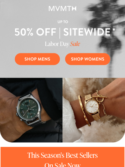 mvmt newsletter: Labor Day Sale Is On! Up to 50% Off