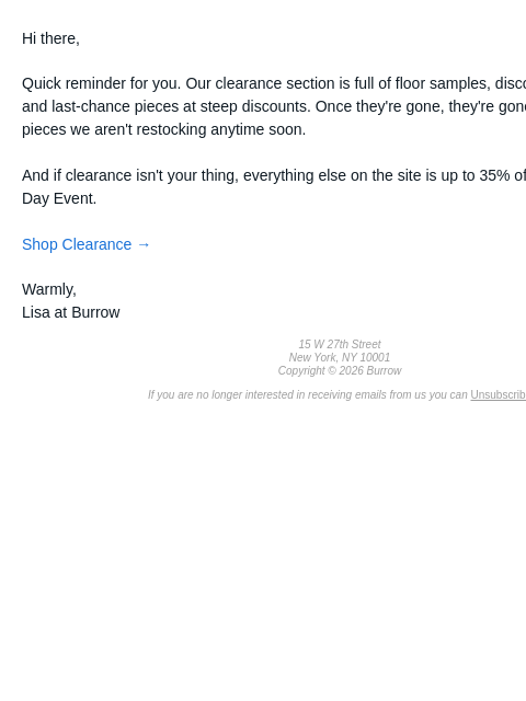 burrow newsletter: The hidden gems are in clearance
