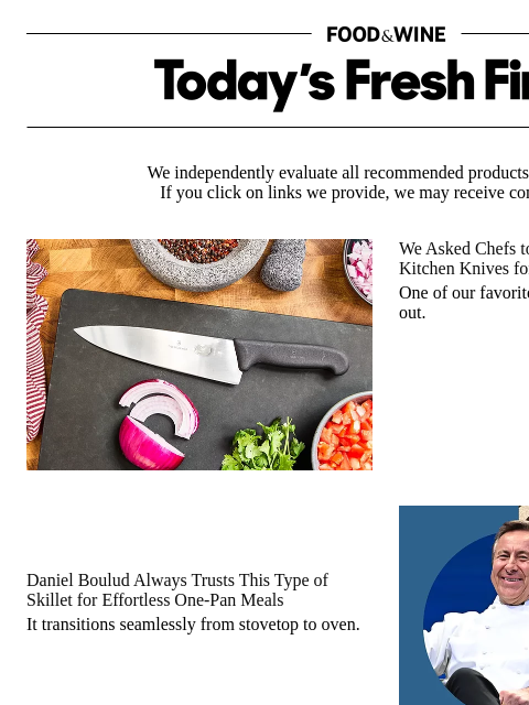 foodandwine newsletter: Daniel Boulud's Secret to Effortless One-Pan Meals