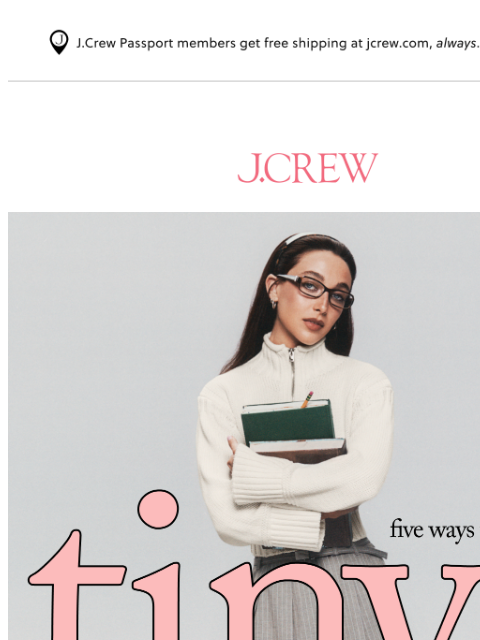 jcrew newsletter: How Emma Chamberlain styles her Tiny Rollneck