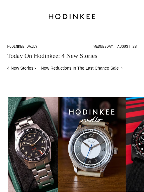 Today on Hodinkee... HODINKEE Radio: Summer Releases From Tudor And Longines; Talking Value Proposition From Habring² And MAD1 | Hodinkee Daily – Wednesday, August 28 | Today On Hodinkee: 4 New Stories