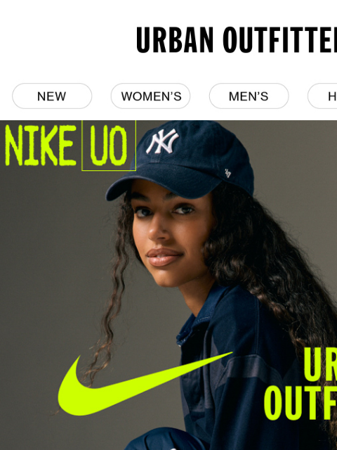urbanoutfitters newsletter: NEW NIKE 👟 step into your next season →