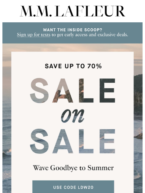 mmlafleur newsletter: UP TO 70% OFF: This Season’s Favorites