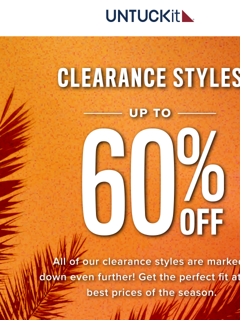untuckit newsletter: Up to 60% Off Clearance Sale Styles