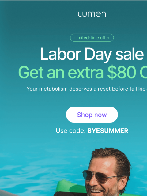 lumen newsletter: Grab your Labor Day deal today