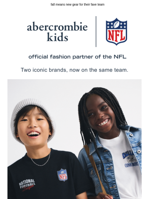 abercrombie newsletter: countdown to kickoff with up to 30% OFF 🏈