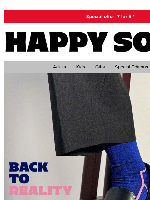 happysocks newsletter: Back-to-Work with Free Socks!*