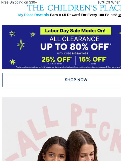 childrensplace newsletter: The Newest Fall PJ Picks are IN! 🎃🍂🏈