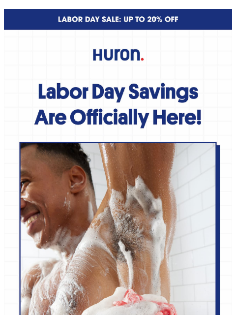 usehuron newsletter: Labor Day Savings Are Here - Up to 20% OFF