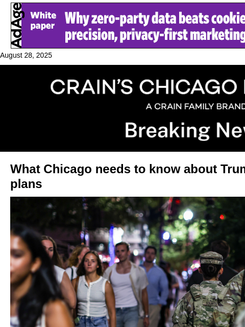 crainalerts newsletter: As federal deployment talk intensifies, here's wha...
