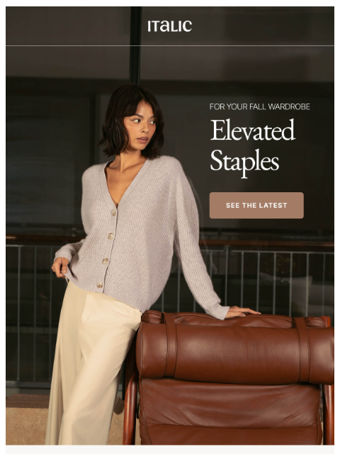 italic newsletter: We Upgraded Your Favorite Cashmere