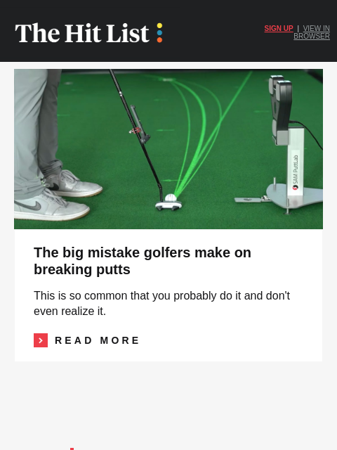 golfdigest newsletter: Keegan vs. his picks: What the stats say