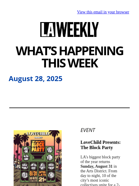 laweekly newsletter: What's Happening in LA This Week + Norman’s Rare G...