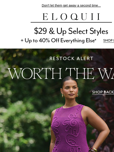 eloquii newsletter: Your favorite dresses are BACK 🫶