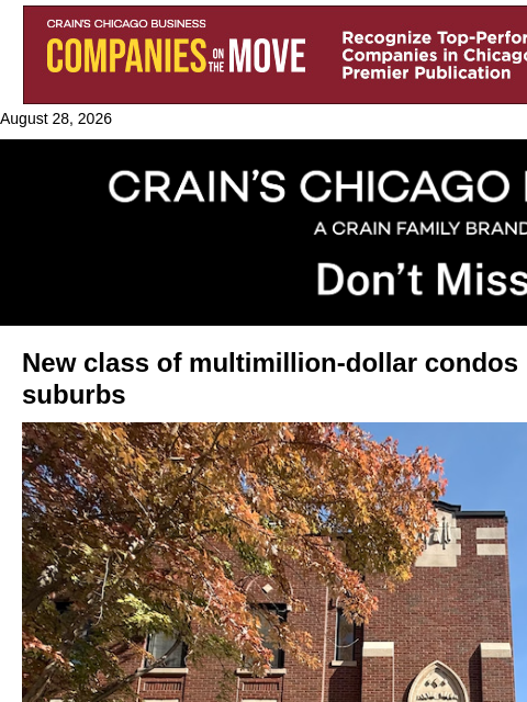 crainalerts newsletter: New class of multimillion-dollar condos reaches th...