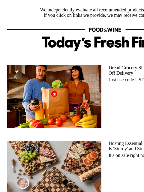 foodandwine newsletter: Hosting Essential: A 'Sturdy' and Stunning Wooden ...