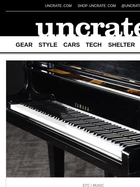 uncrate newsletter: Freddie Mercury Studio Piano & more