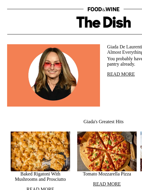 foodandwine newsletter: Giada De Laurentiis' 2-Minute Dressing Goes on Alm...