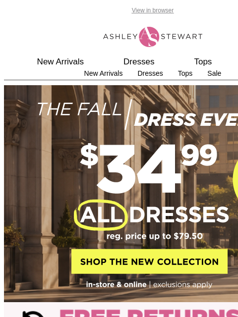 ashleystewart newsletter: The best sellers of the week are here!