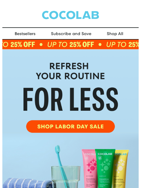 cocolab newsletter: Your routine refresh is on SALE
