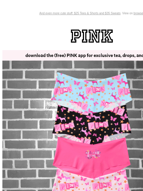 vspink newsletter: Panty Packs from $20—NEW Prints