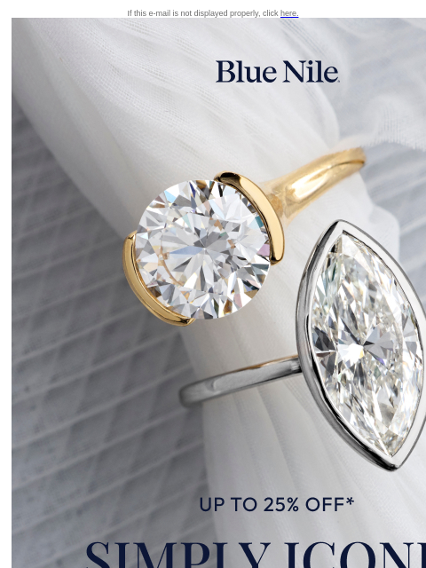 bluenile newsletter: Select Solitaire Settings Up to 25% Off*