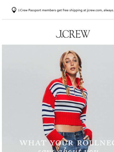 jcrew newsletter: Which Rollneck are you?