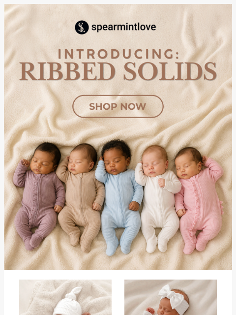 spearmintlove newsletter: Meet the New Ribbed Solids 🤍