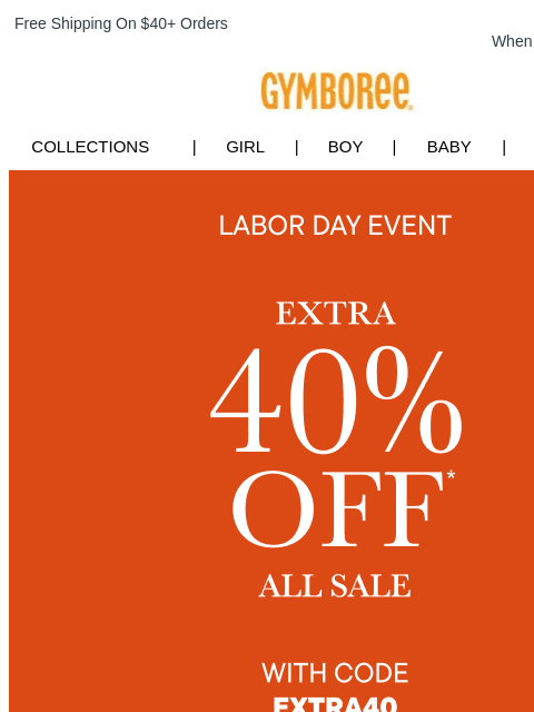 gymboree newsletter: The Labor Day Event Has Arrived