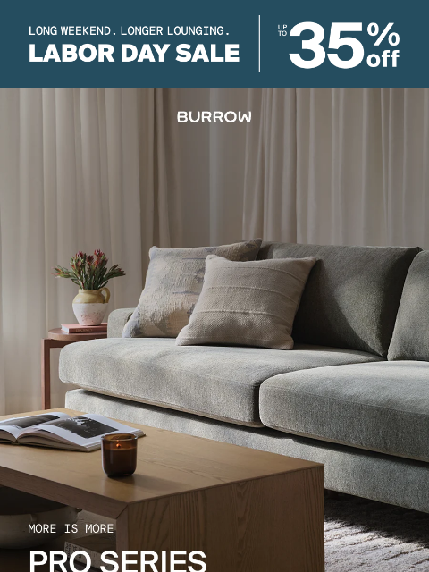 burrow newsletter: Our softest sit, now up to 35% off