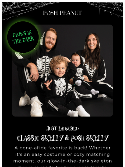 poshpeanut newsletter: 🎀💀🖤 JUST LAUNCHED: Skelly Fleece
