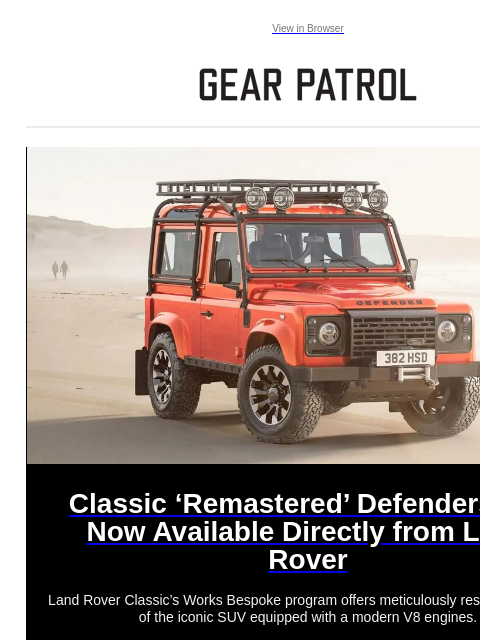 Plus, why are “Zombie Knives” are in news? Plus, why are “Zombie Knives” are in news? View in Browser Classic 'Remastered' Defenders Are Now Available Directly from Land Rover Classic '