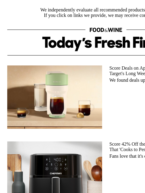 foodandwine newsletter: 42% Off: This Editor-Approved Air Fryer 'Cooks to ...