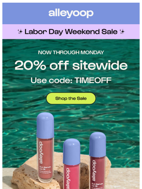 meetalleyoop newsletter: Long weekend? Take 20% off 📅