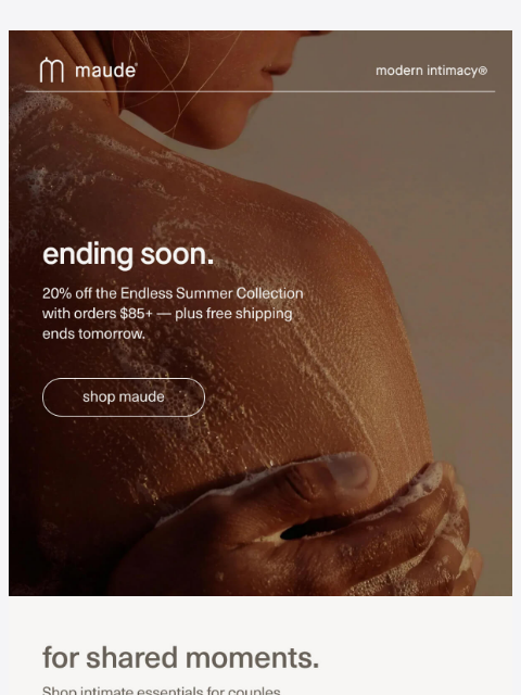 getmaude newsletter: ending soon.