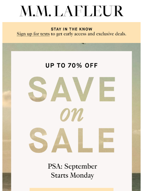 mmlafleur newsletter: SAVE UP TO 70%: Between-Seasons MVPs