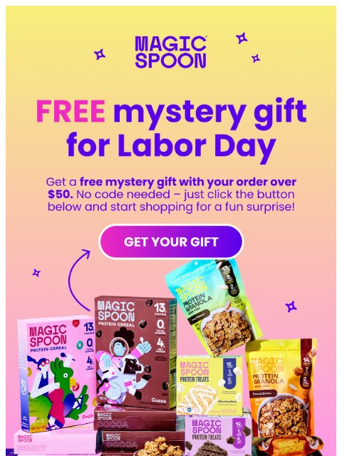 magicspoon newsletter: This long weekend, get a FREE mystery gift 👀