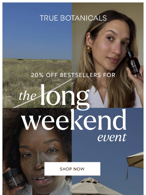 truebotanicals newsletter: 20% Off Our Bestselling Skincare