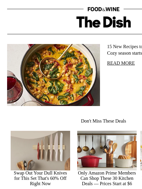 foodandwine newsletter: 15 New Recipes to Make in September