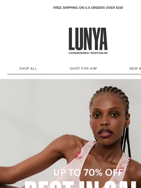 lunya newsletter: BESTSELLING (AND ON SALE)