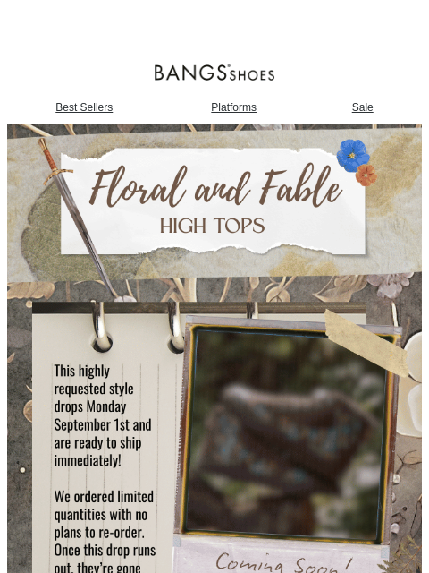 bangsshoes newsletter: Coming Soon... ⚔️🌿🌼