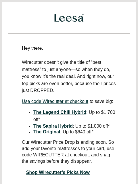 leesasleep newsletter: Deal hunters, this one’s for you
