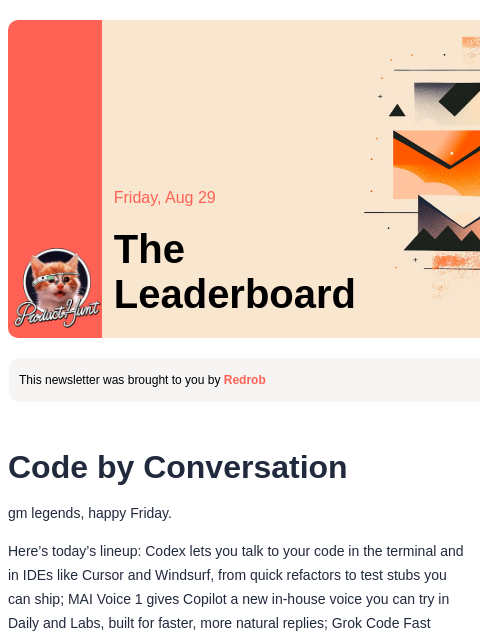 producthunt newsletter: 😸 Codex vs Claude