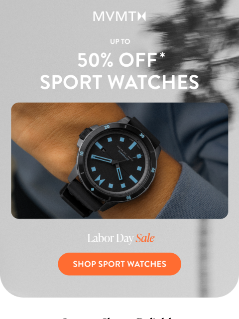 mvmt newsletter: Up to 50% off sitewide! Labor Day Sale
