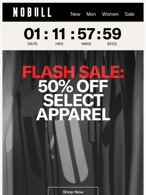 nobullproject newsletter: 50% Off Select Apparel. Summer’s Final Rep.