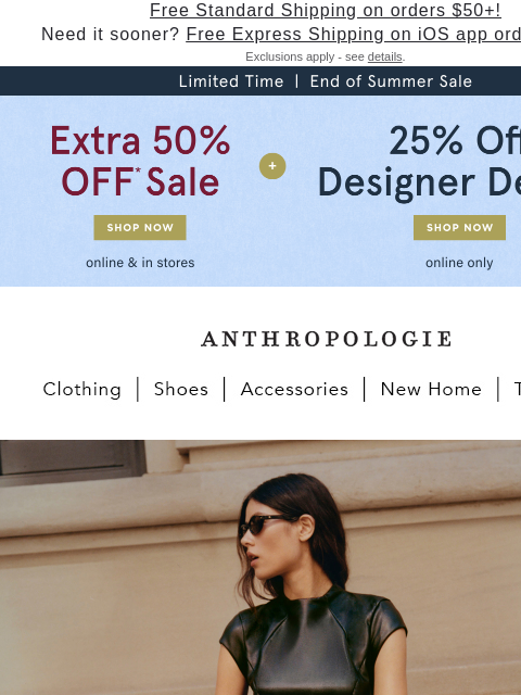 anthropologie newsletter: New LBDs, but give them an edge