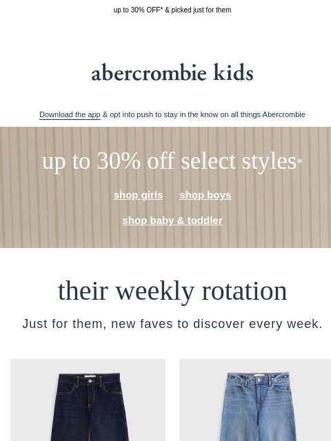 abercrombie newsletter: save on soon-to-be closet regulars